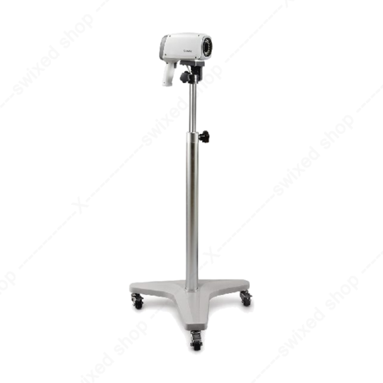 Edan C6A video colposcope with vertical stand on castors
